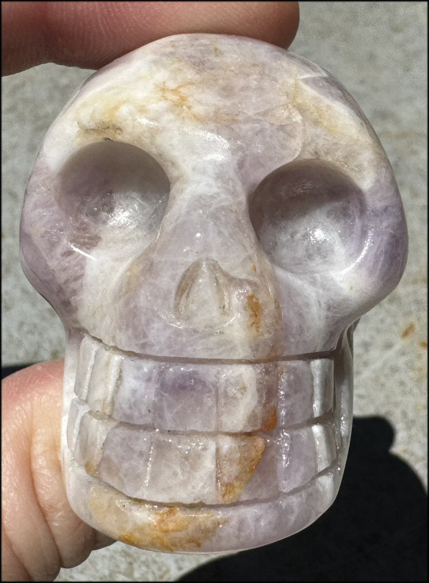 Chevron Amethyst Crystal Skull - Dream Work, Inner Journeying - with Synergy 7+yrs