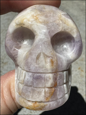 Chevron Amethyst Crystal Skull - Dream Work, Inner Journeying - with Synergy 7+yrs