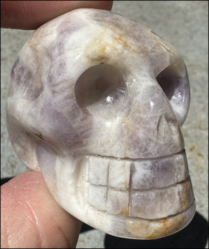 Chevron Amethyst Crystal Skull - Dream Work, Inner Journeying - with Synergy 7+yrs