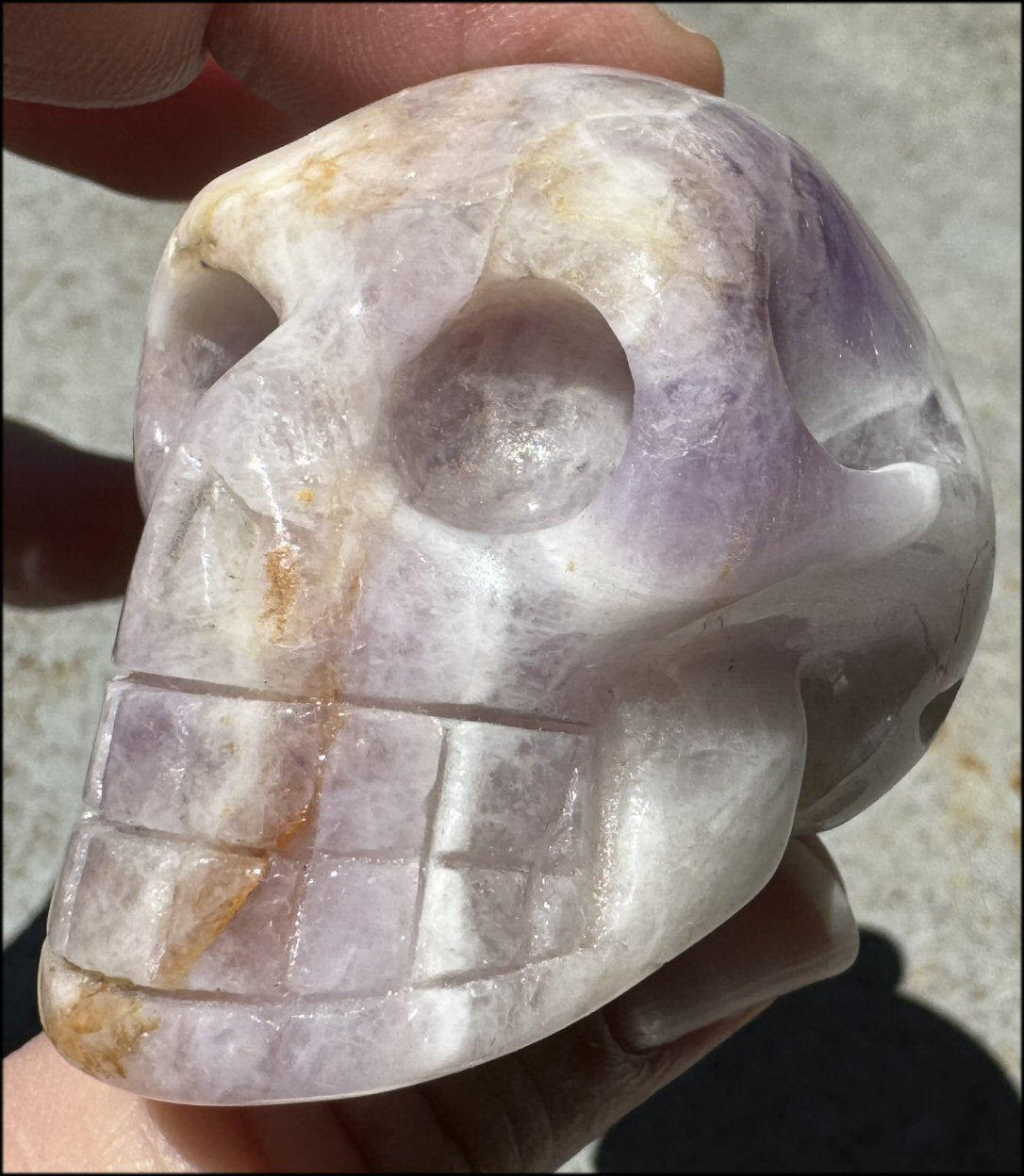 Chevron Amethyst Crystal Skull - Dream Work, Inner Journeying - with Synergy 7+yrs