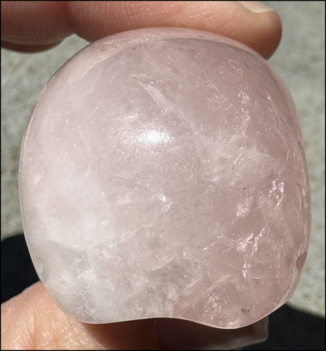 ROSE QUARTZ Crystal Skull - Heart Chakra, Self-Acceptance - with Synergy 8+ years