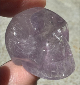 Small AMETHYST Crystal Skull with Rainbows - Divination - with Synergy 8+ years