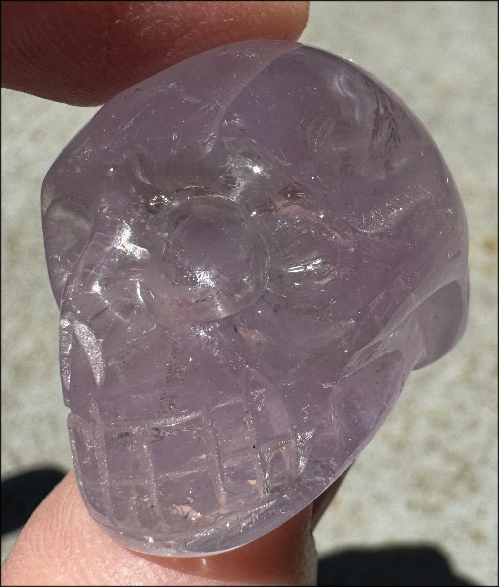 Small AMETHYST Crystal Skull with Rainbows - Divination - with Synergy 8+ years