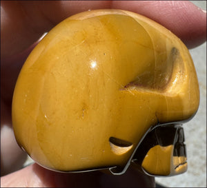 Vibrant Golden Yellow MOOKAITE Crystal Skull - Joy! - with Synergy 12+ years