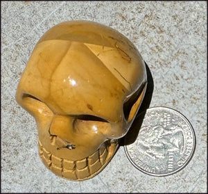 Vibrant Golden Yellow MOOKAITE Crystal Skull - Joy! - with Synergy 12+ years