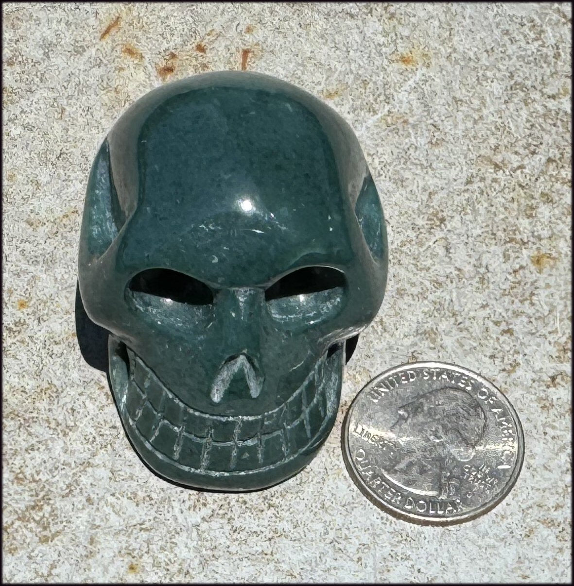 Bloodstone CRYSTAL SKULL - Emotional cleansing, Courage - with Synergy 9+ yrs