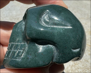 Bloodstone CRYSTAL SKULL - Emotional cleansing, Courage - with Synergy 9+ yrs