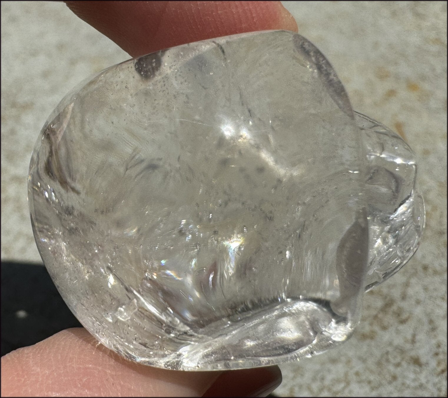 ~A Quality~ QUARTZ Crystal Skull with Lovely Veils - Focus, Transformation