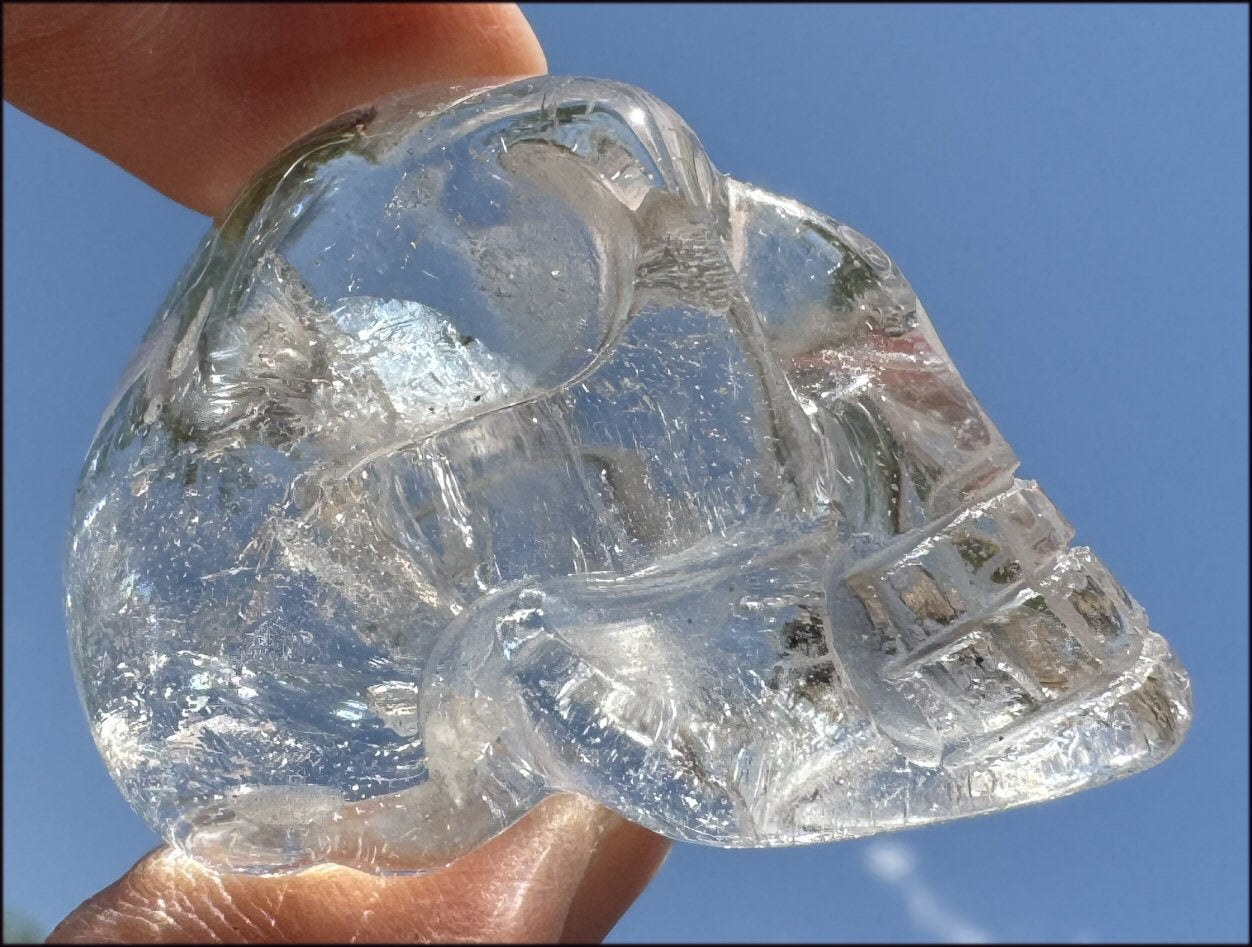 ~A Quality~ QUARTZ Crystal Skull with Lovely Veils - Focus, Transformation