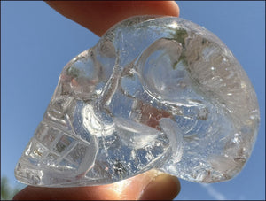 ~A Quality~ QUARTZ Crystal Skull with Lovely Veils - Focus, Transformation