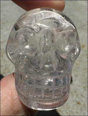 ~A Quality~ QUARTZ Crystal Skull with Lovely Veils - Focus, Transformation