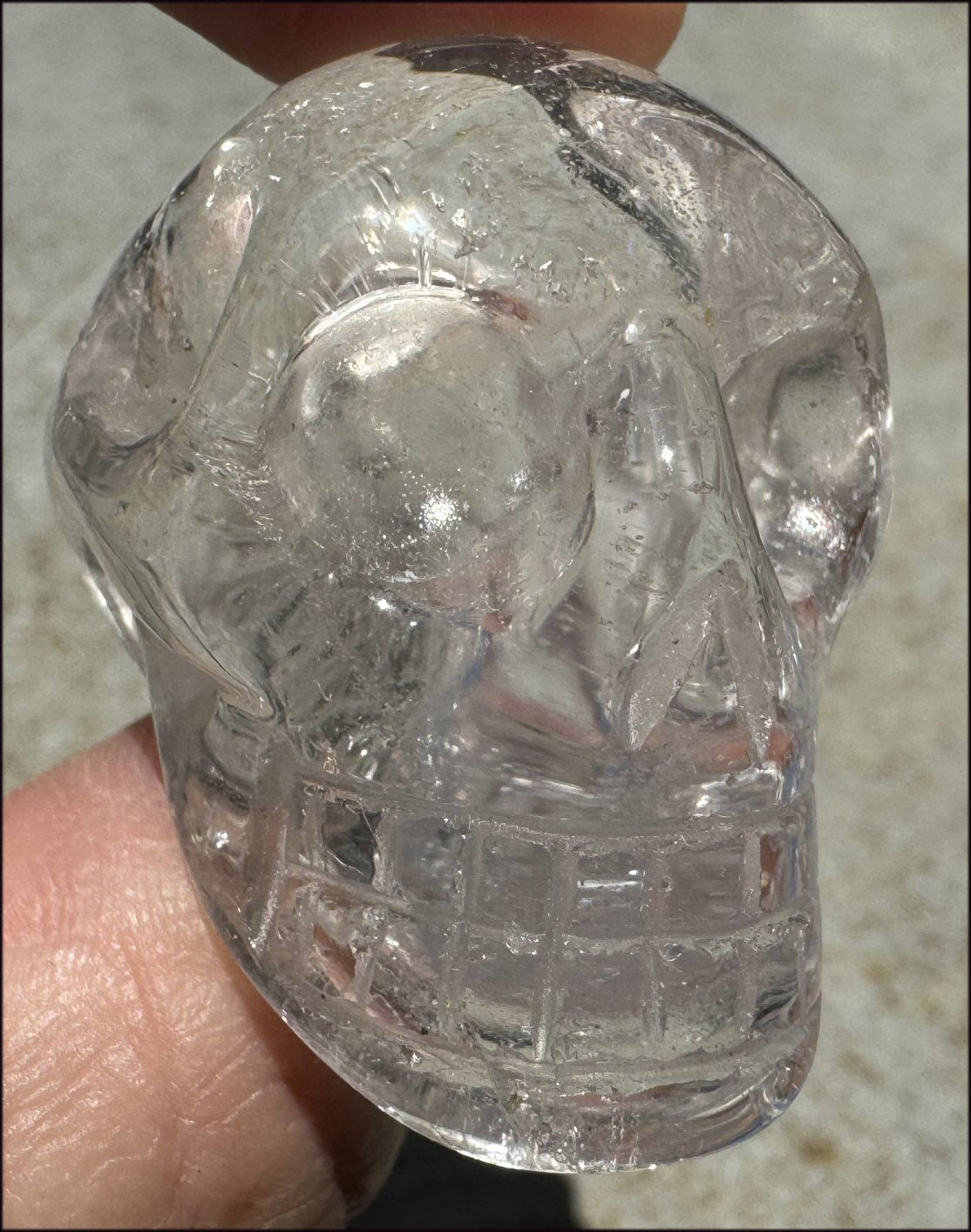 ~A Quality~ QUARTZ Crystal Skull with Lovely Veils - Focus, Transformation