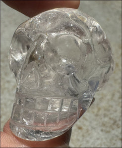 ~A Quality~ QUARTZ Crystal Skull with Lovely Veils - Focus, Transformation