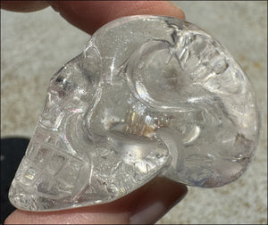 ~A Quality~ QUARTZ Crystal Skull with Lovely Veils - Focus, Transformation