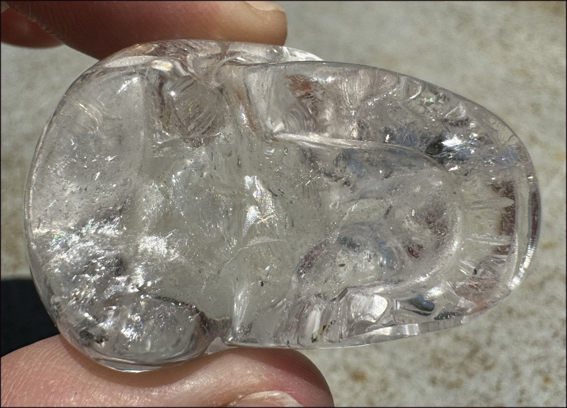 ~A Quality~ QUARTZ Crystal Skull with Lovely Veils - Focus, Transformation