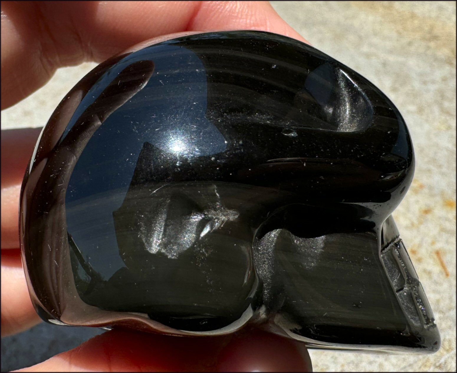 Rainbow OBSIDIAN Crystal Skull - Love and light, Clarity - with Synergy 12+ years