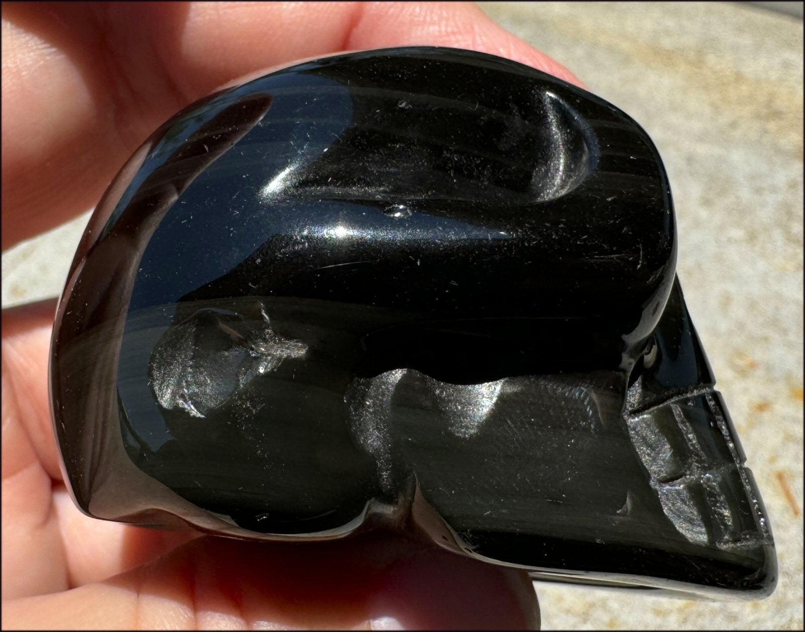 Rainbow OBSIDIAN Crystal Skull - Love and light, Clarity - with Synergy 12+ years