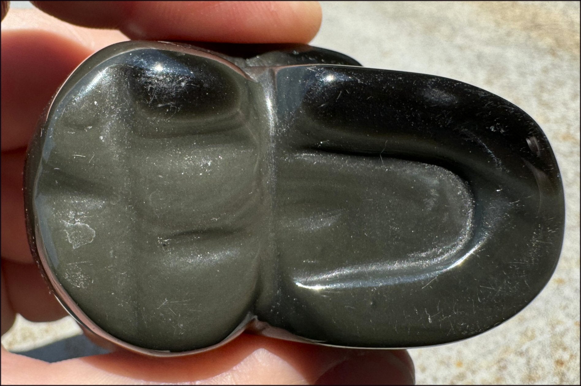 Rainbow OBSIDIAN Crystal Skull - Love and light, Clarity - with Synergy 12+ years