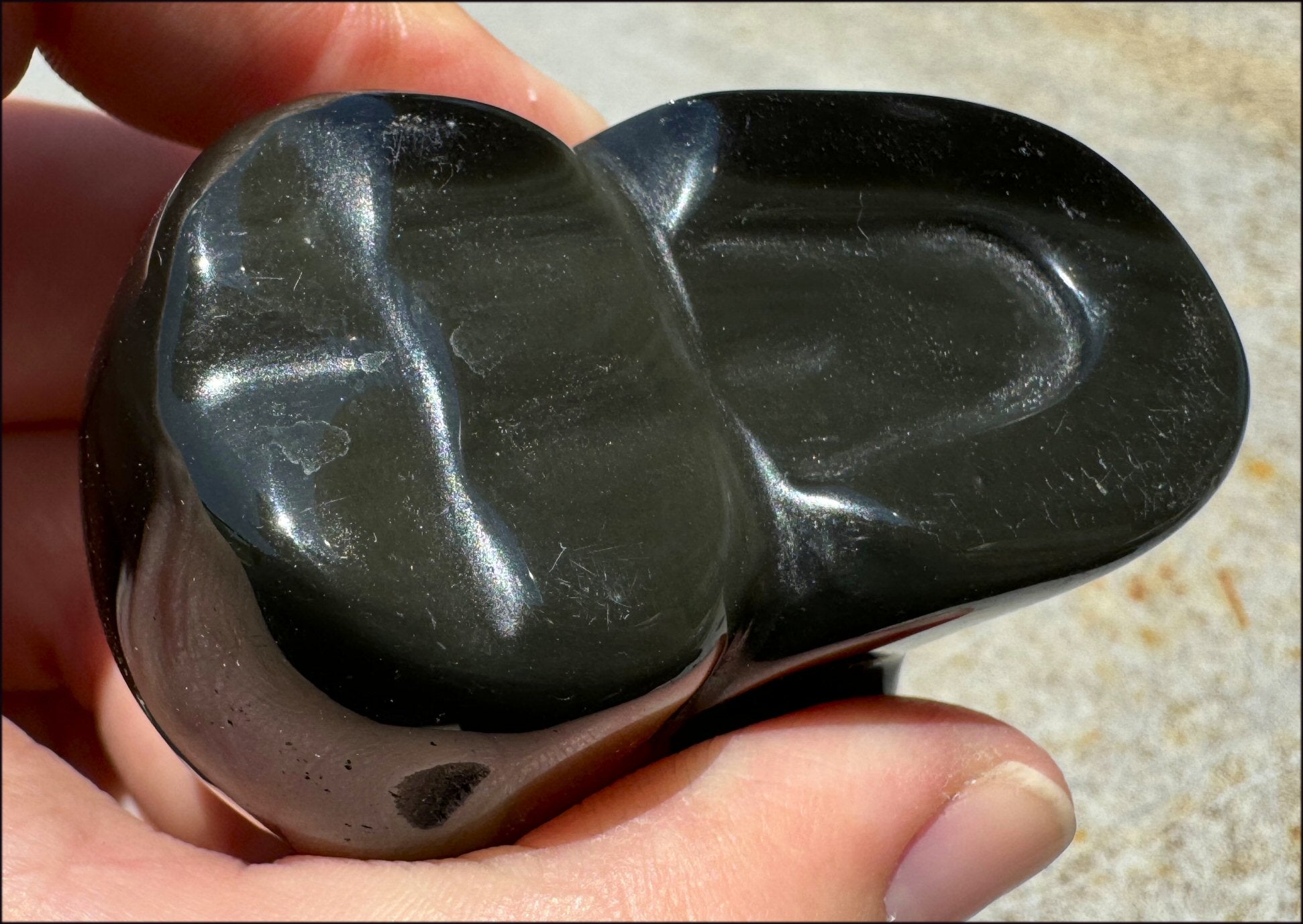 Rainbow OBSIDIAN Crystal Skull - Love and light, Clarity - with Synergy 12+ years