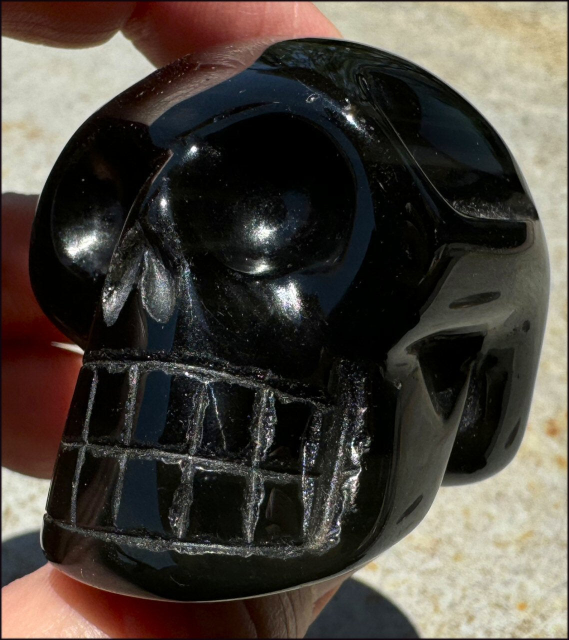 Rainbow OBSIDIAN Crystal Skull - Love and light, Clarity - with Synergy 12+ years