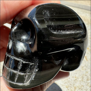 Rainbow OBSIDIAN Crystal Skull - Love and light, Clarity - with Synergy 12+ years