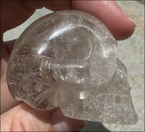 Smoky Quartz Crystal Skull with Shimmery Rainbows - with Synergy 15+ years