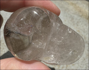 Smoky Quartz Crystal Skull with Shimmery Rainbows - with Synergy 15+ years