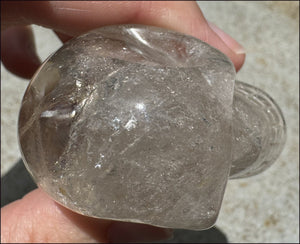 Smoky Quartz Crystal Skull with Shimmery Rainbows - with Synergy 15+ years