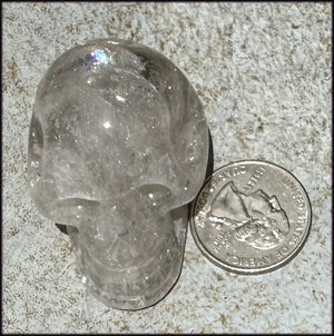 Smoky Quartz Crystal Skull with Shimmery Rainbows - with Synergy 15+ years