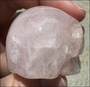 ROSE QUARTZ Crystal Skull - Heart Chakra, Self-Acceptance - with Synergy 8+ years