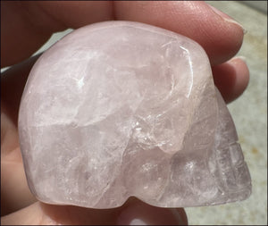 ROSE QUARTZ Crystal Skull - Heart Chakra, Self-Acceptance - with Synergy 8+ years