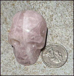 ROSE QUARTZ Crystal Skull - Heart Chakra, Self-Acceptance - with Synergy 8+ years