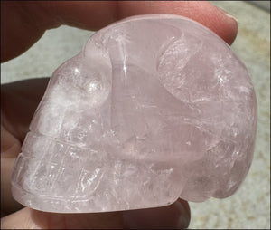 ROSE QUARTZ Crystal Skull - Heart Chakra, Self-Acceptance - with Synergy 8+ years