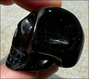 Golden SHEEN OBSIDIAN Crystal Skull - Clarity, Scrying