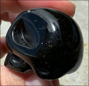 Golden SHEEN OBSIDIAN Crystal Skull - Clarity, Scrying