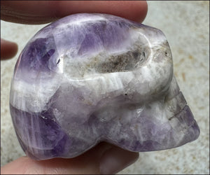 Chevron Amethyst Crystal Skull - Dream Work, Inner Journeying - with Synergy 7+yrs