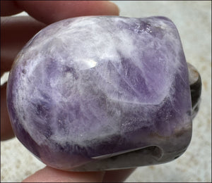 Chevron Amethyst Crystal Skull - Dream Work, Inner Journeying - with Synergy 7+yrs