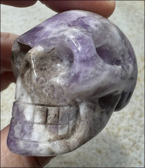 Chevron Amethyst Crystal Skull - Dream Work, Inner Journeying - with Synergy 7+yrs