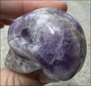 Chevron Amethyst Crystal Skull - Dream Work, Inner Journeying - with Synergy 7+yrs