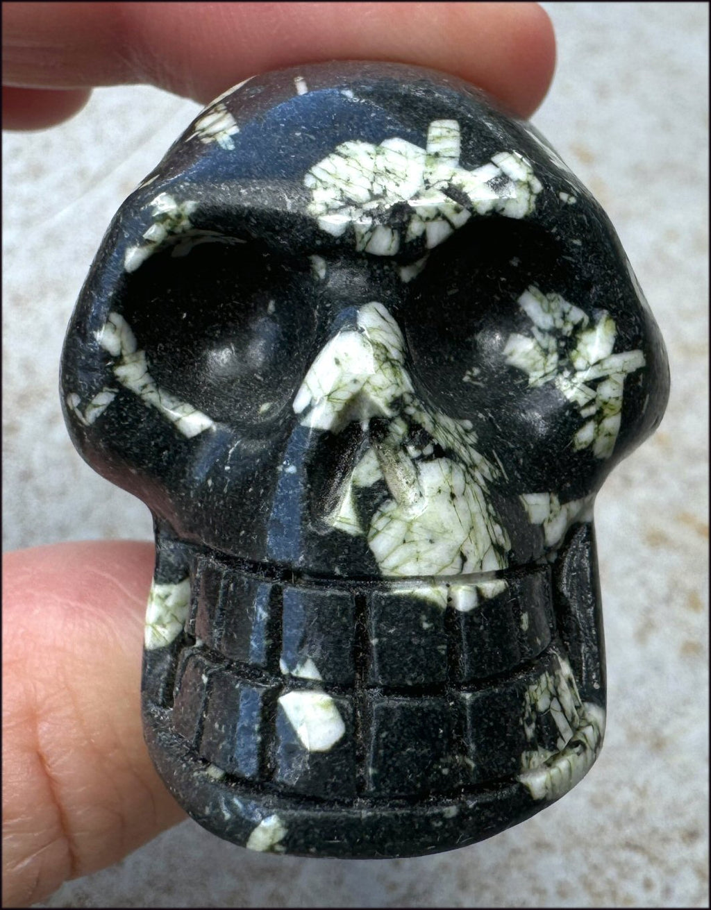 Chinese Writing Stone CRYSTAL SKULL - Creativity, Calm - Only a few left!