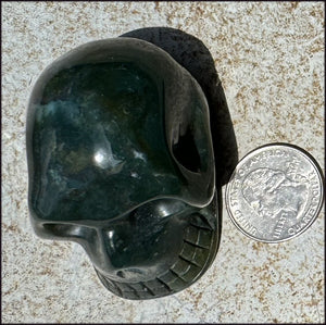 Bloodstone CRYSTAL SKULL - Emotional cleansing, Courage - with Synergy 10+ years