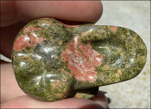 UNAKITE Crystal Skull - Connect with Mother Earth - with Synergy 9+ years