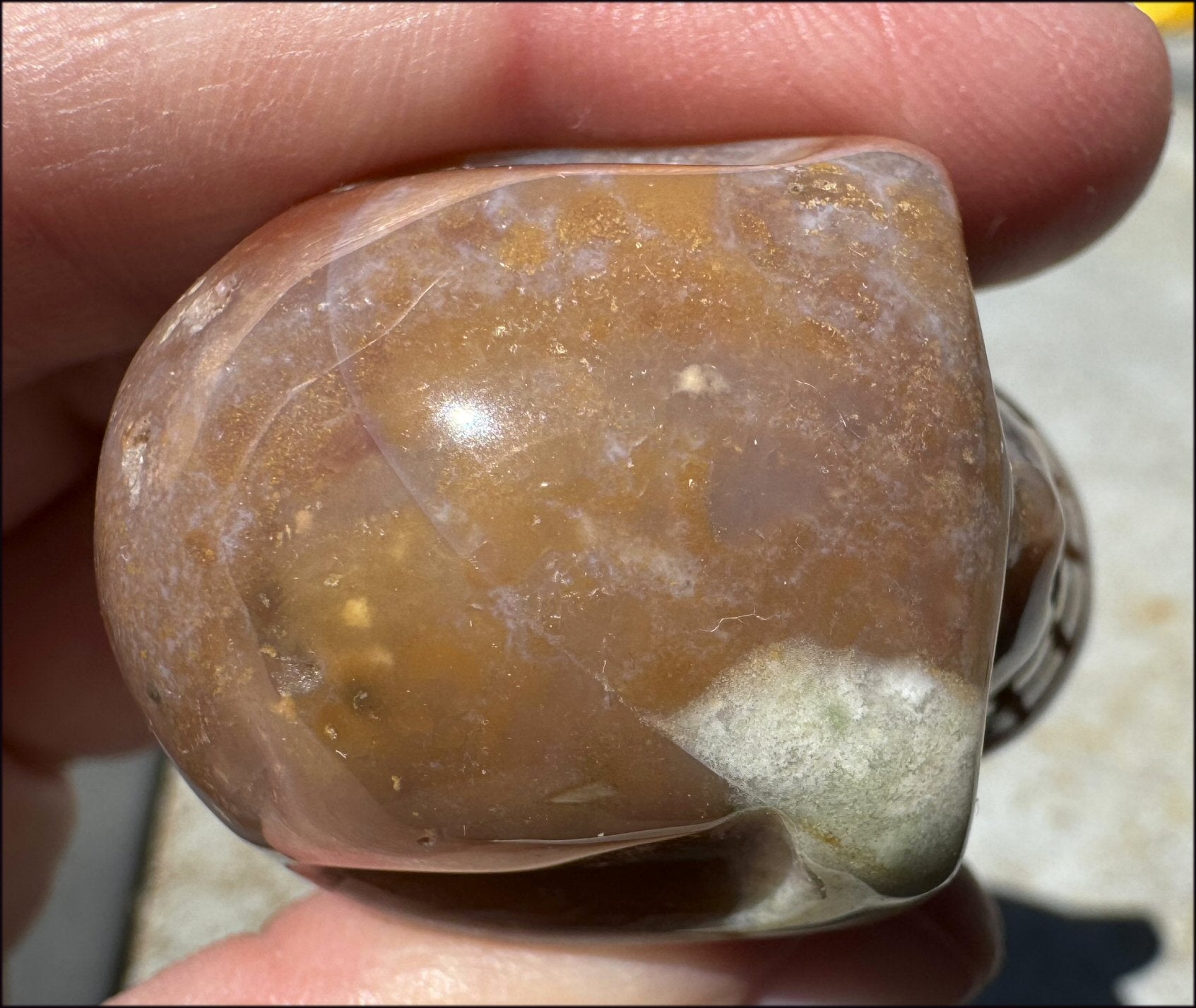 Rainbow Sardonyx Crystal SKULL - Stability, Strength - with Synergy 14+ years