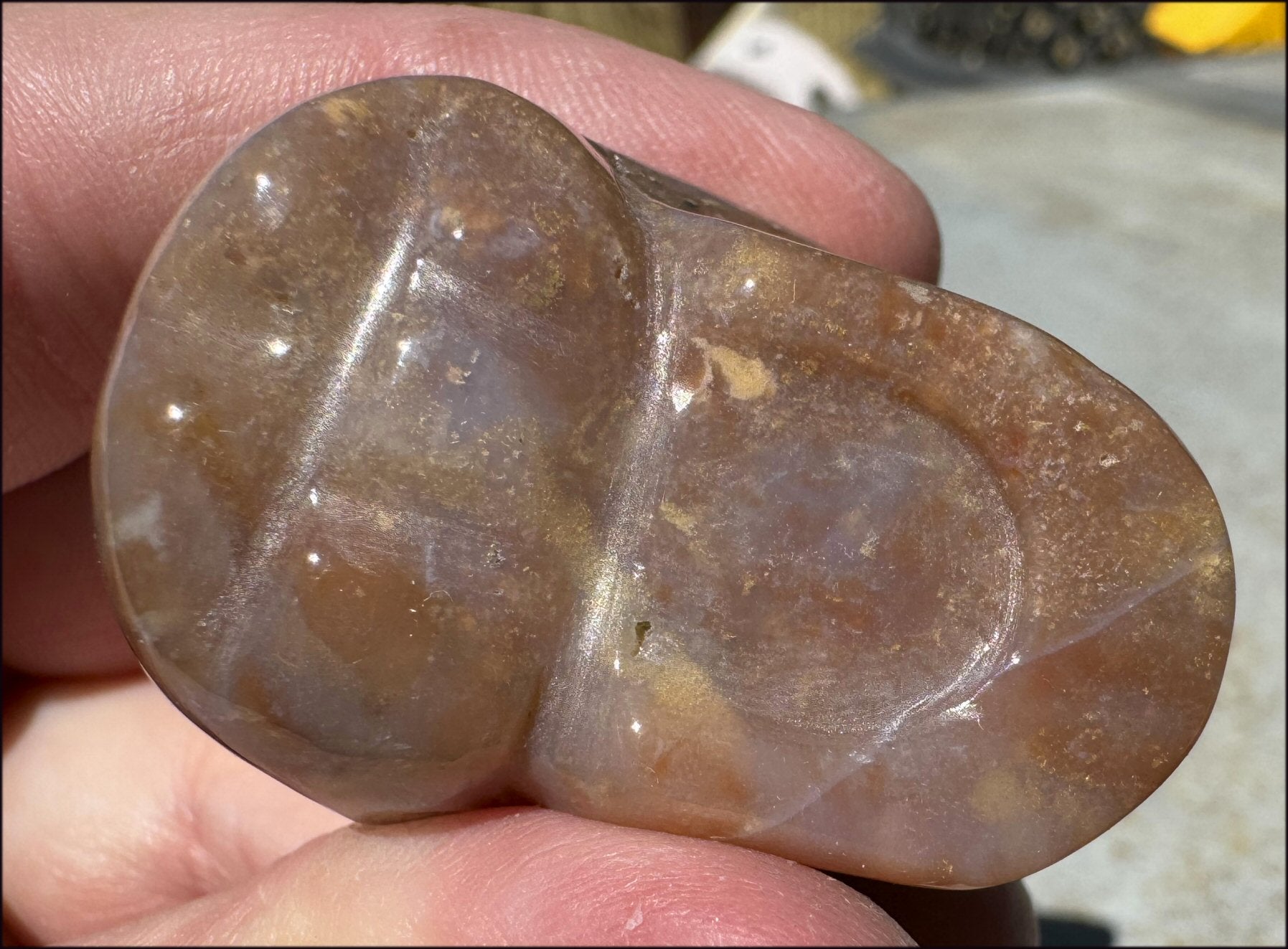 Rainbow Sardonyx Crystal SKULL - Stability, Strength - with Synergy 14+ years