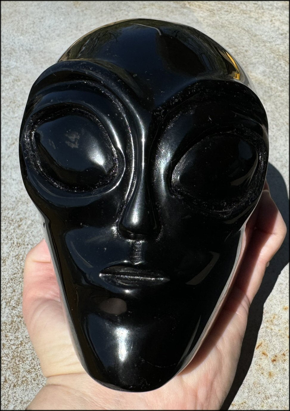 4XL Black Obsidian STAR BEING / ET / ALIEN Crystal Skull