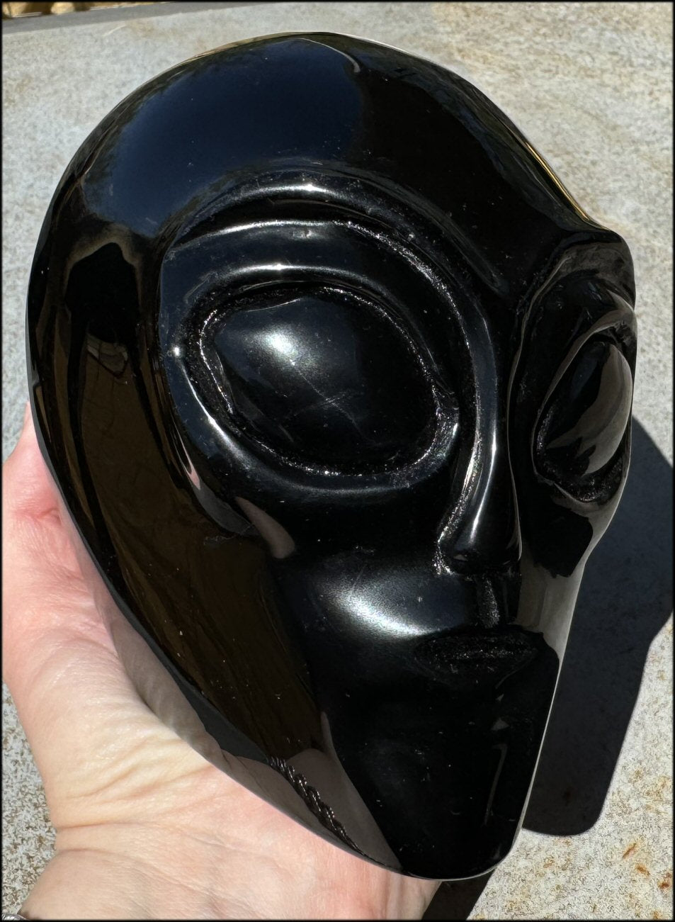 4XL Black Obsidian STAR BEING / ET / ALIEN Crystal Skull