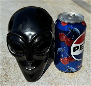 4XL Black Obsidian STAR BEING / ET / ALIEN Crystal Skull