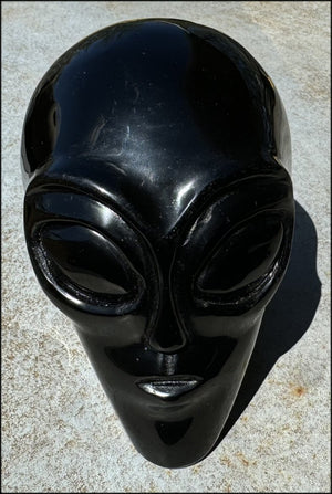 4XL Black Obsidian STAR BEING / ET / ALIEN Crystal Skull