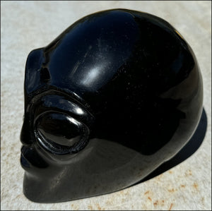 4XL Black Obsidian STAR BEING / ET / ALIEN Crystal Skull