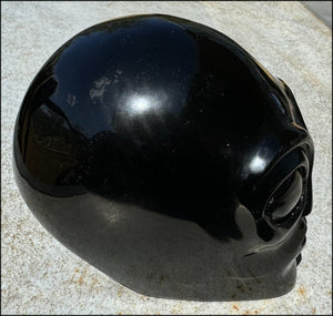 4XL Black Obsidian STAR BEING / ET / ALIEN Crystal Skull